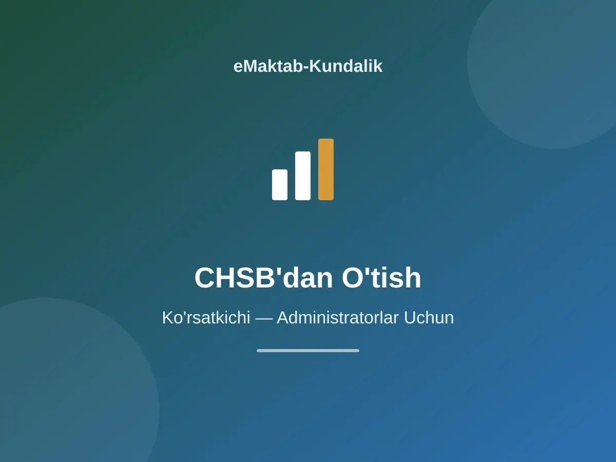 emaktab kundalik chsb-otish